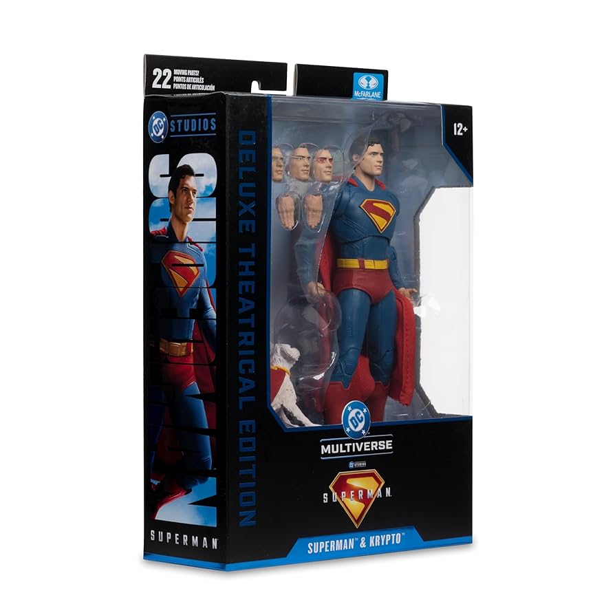 【2体セット】DCマルチバース　スーパーマン&クリプト　バトルダメージver.